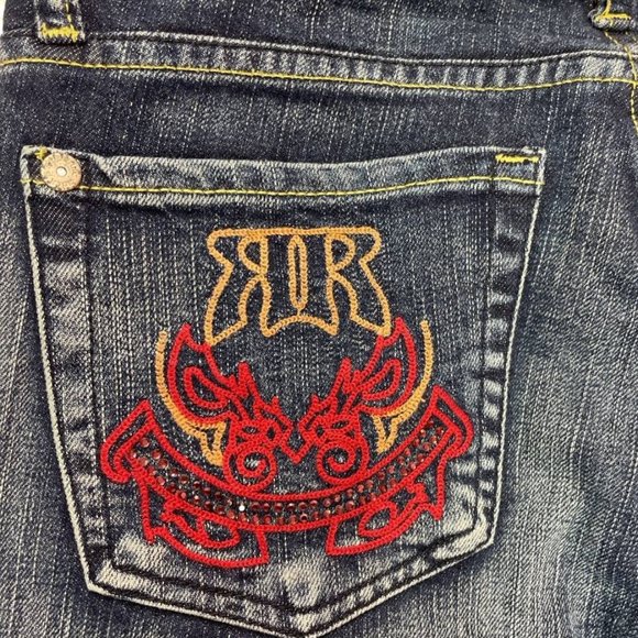 Rock and Republic Jeans New with Tags Size 27 Inseam 32 Flare Bottom - Picture 2 of 16